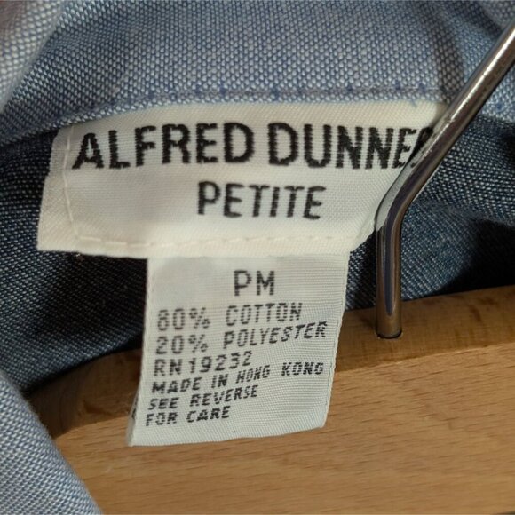 VTG Alfred Dunner Layer Denim Vest/Shirt Button Down sz PM Floral Embroidery - Picture 4 of 8